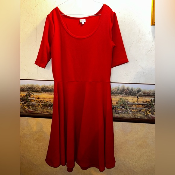 LulaRoe Nicole 2X True Red - Picture 1 of 3